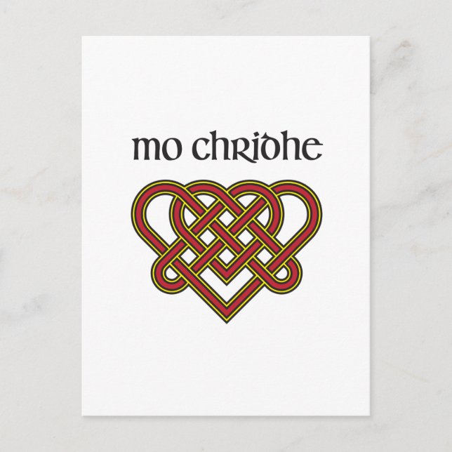 Mo Chridhe - My Heart in Gaelic Postcard (Front)