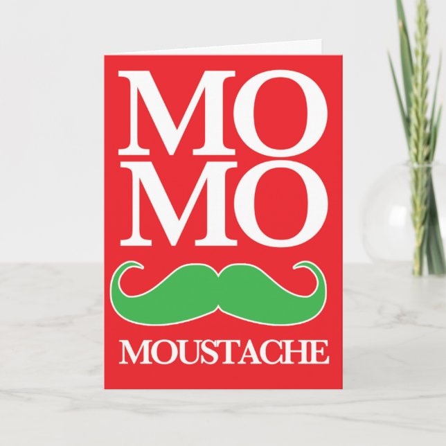 Mo Merry Moustache Card (Front)