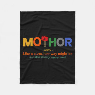 Mo-thor like a mum way mightier mother's day women fleece blanket