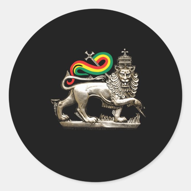 Moa Anbessa Haile Selassie Classic Round Sticker (Front)