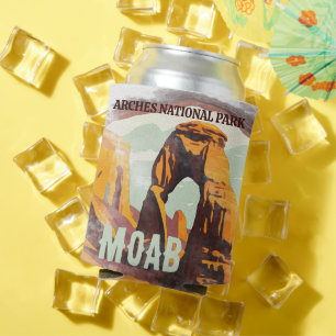Moab Arches National Park Utah Delicate Arch Retro Can Cooler