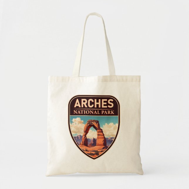 Moab Arches National Park Utah Delicate Arch Retro Tote Bag (Front)