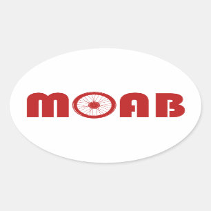 Moab (Bike Wheel) Oval Sticker