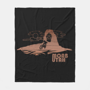 Moab mtb mountain biking fleece blanket