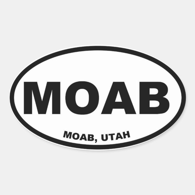 MOAB OVAL STICKER (Front)