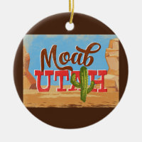 Moab Utah Cartoon Desert Vintage Travel