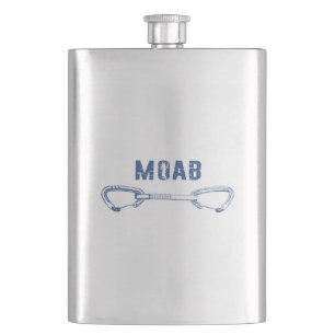Moab Utah Climbing Quickdraw Hip Flask