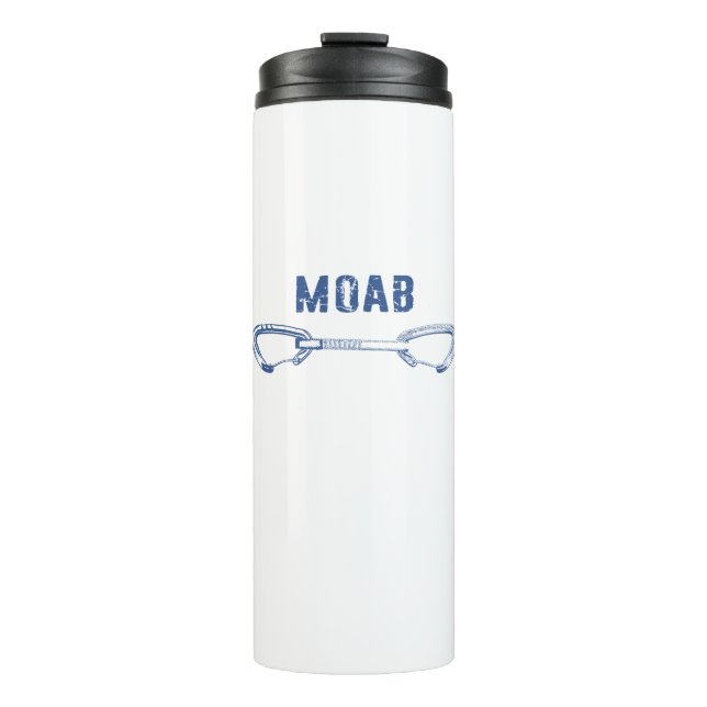 Moab Utah Climbing Quickdraw Thermal Tumbler (Front)