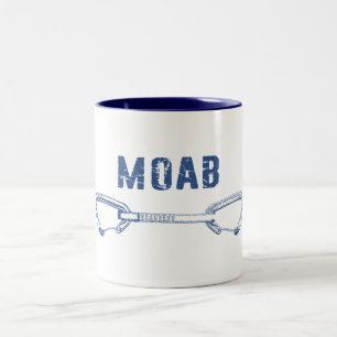 Moab Utah Climbing Quickdraw Two-Tone Coffee Mug