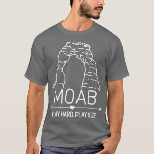Moab Utah Delicate Arch White Ink for Black s T-Shirt