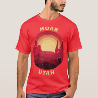 Moab Utah Desert Illustration Vintage Souvenir T-Shirt