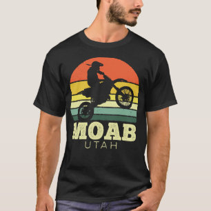 Moab Utah Motorcycle Vintage Sunset T-Shirt