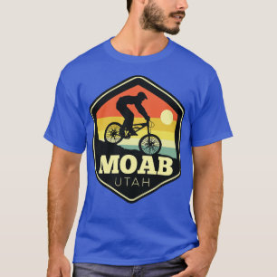 Moab Utah Mountain Bike Vintage Sunset Hexagon T-Shirt