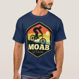 Moab Utah Mountain Bike Vintage Sunset Hexagon T-Shirt