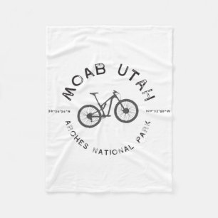 Moab Utah Mountain Biking T  Fleece Blanket