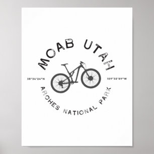 Moab Utah Mountain Biking T Poster
