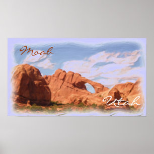 Moab Utah rock scenic poster