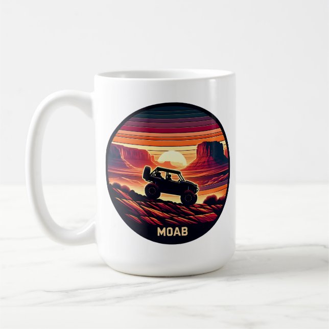 Moab Utah UTV Sunset Red Rocks Coffee Mug (Left)