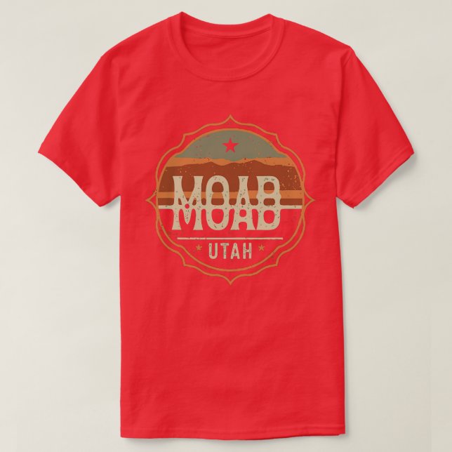 Moab Utah Vintage Retro Badge T-Shirt (Design Front)