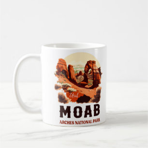 Moab Utah Vintage Sunset Arches Adventure Outdoors Coffee Mug
