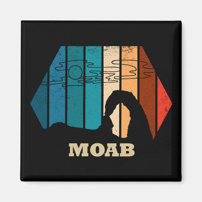 Moab Utah vintage sunset Arches national park Magnet (Front)