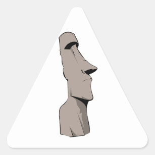 Moai (Easter Island) Statue Triangle Sticker
