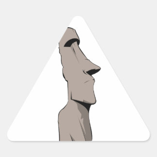 Moai (Easter Island) Statue Triangle Sticker