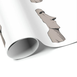 Moai (Easter Island) Statue Wrapping Paper