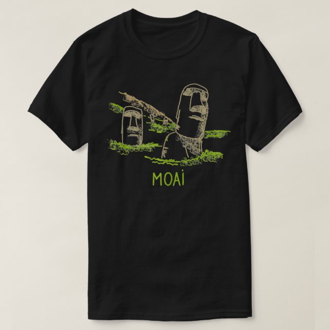 Moai Easter Island  T-Shirt (Design Front)