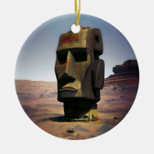 Moai of Mars Wombott Collector  Ceramic Tree Decoration
