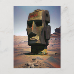 Moai of Mars Wombott Collector  Postcard