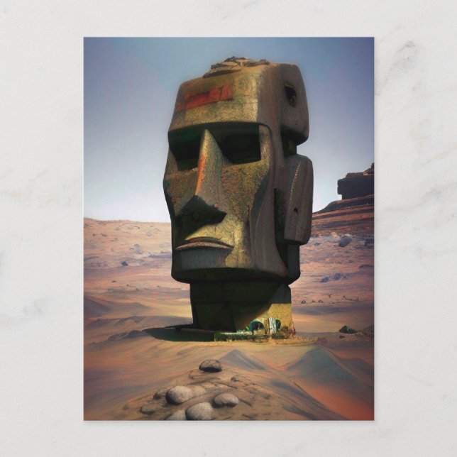 Moai of Mars Wombott Collector  Postcard (Front)