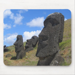 Moai on Easter Island Mouse Mat