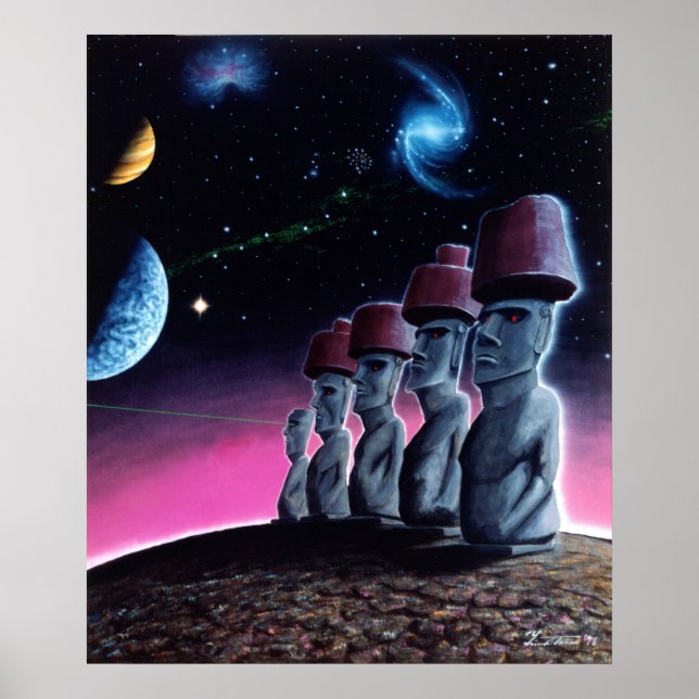 Moai on the Small Planet Poster (Front)