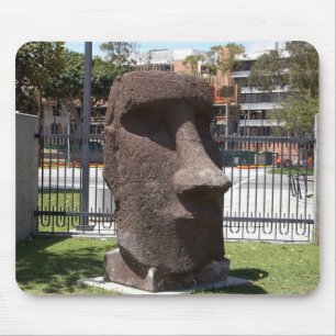 Moai Statue At The La Natural History Museum Mouse Mat