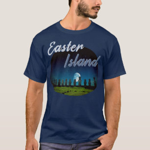 Moai Statue Easter Island At Night Easter Island T-Shirt
