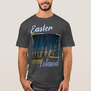 Moai Statue Easter Island At Night Easter Island T-Shirt