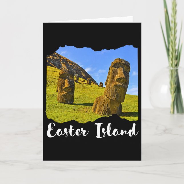 Moai Statue Easter Island  Card (Front)
