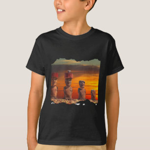 Moai Statue Easter Island Long Sleeve T-Shirt