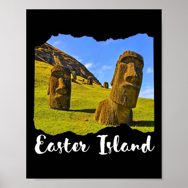 Moai Statue Easter Island  Poster (Front)