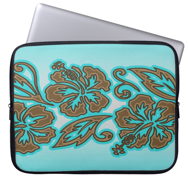 Moana Hibiscus Hawaiian Neoprene Wetsuit Laptop Sleeve (Front)