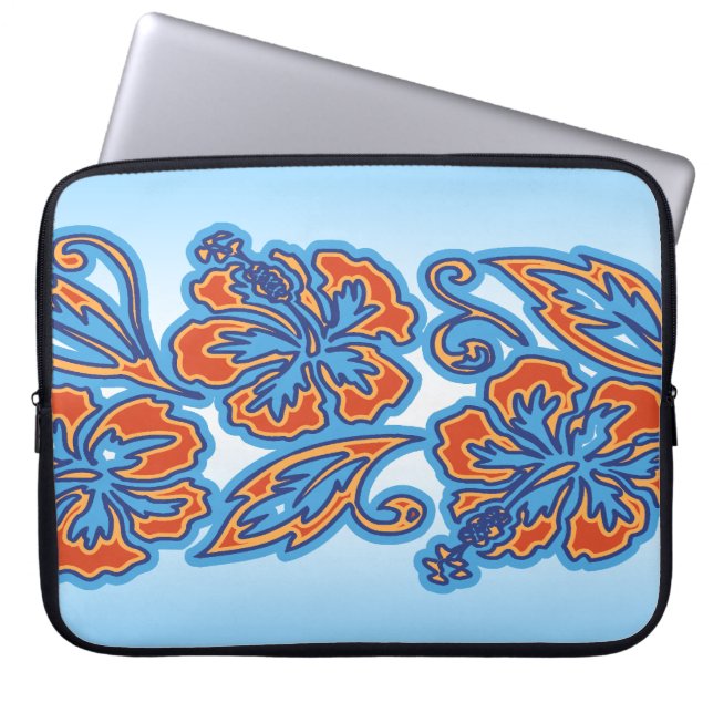 Moana Hibiscus Hawaiian Neoprene Wetsuit Laptop Sleeve (Front)