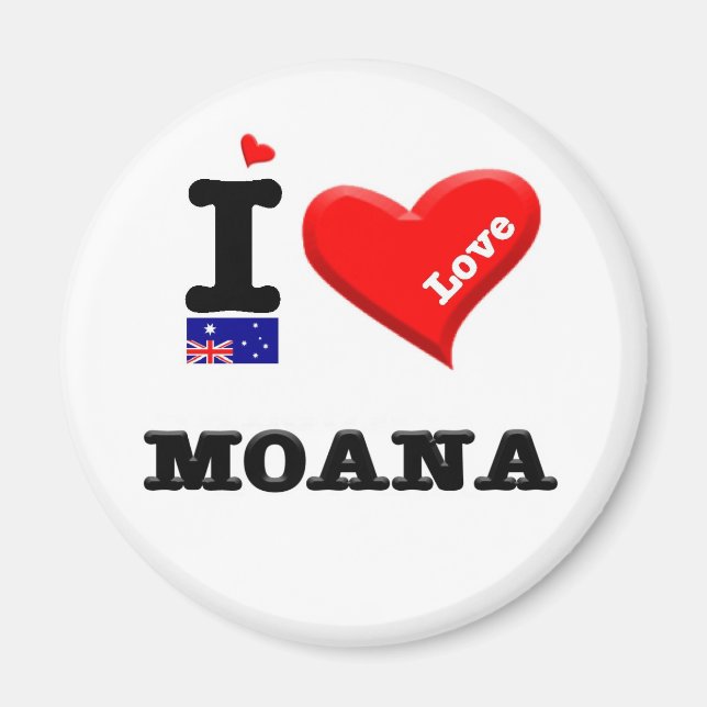 MOANA - I Love Magnet (Front)