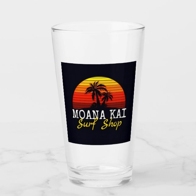 Moana Kai Surf Shop Glass Tumbler (Front)