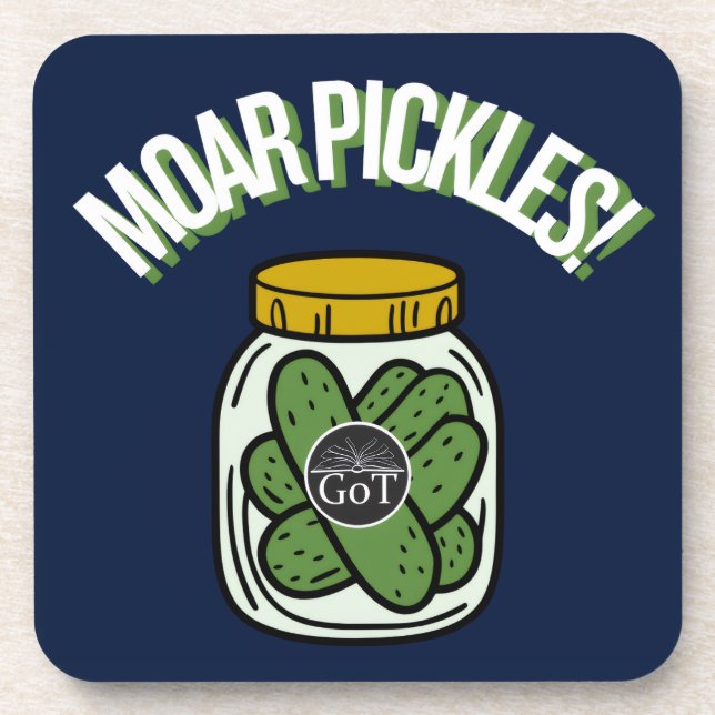 Moar Pickles! Beverage Coaster (Front)