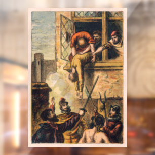 Mob Justice on Saint Bartholomew Day Massacre Window Cling
