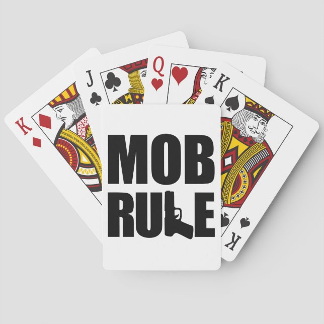 Mob Rule Hand Gun Playing Cards (Back)