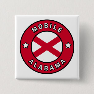 Mobile Alabama 15 Cm Square Badge