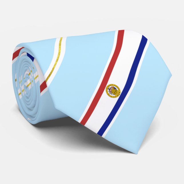 Mobile (Alabama) city flag Neck Tie (Rolled)