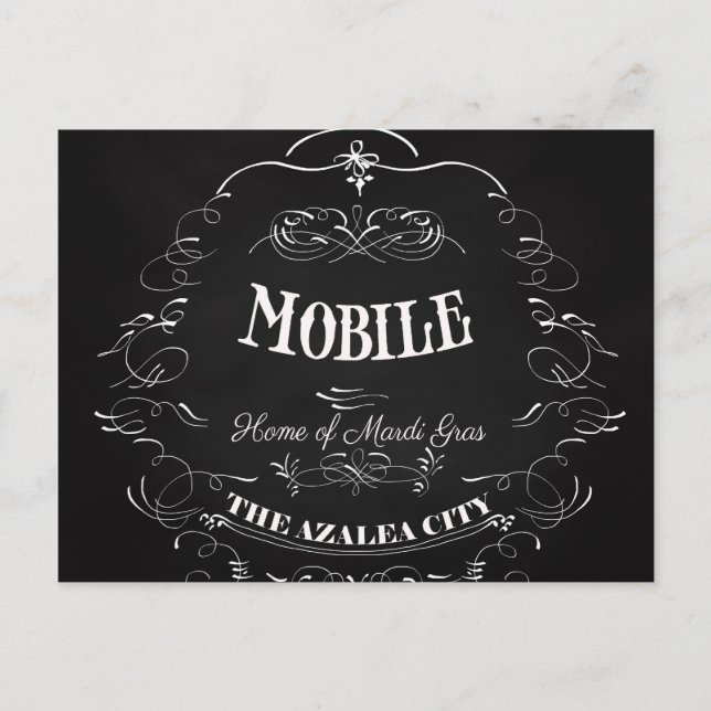 Mobile, Alabama - Home of the Mardi Gras Postcard (Front)